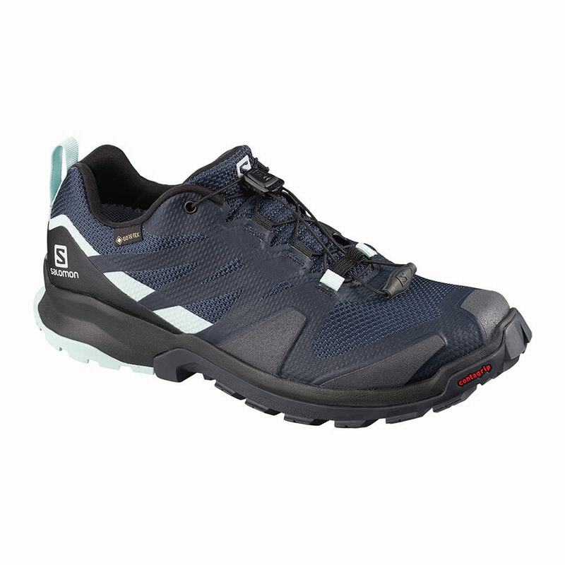 Salomon Singapore Womens Trail Running Shoes - XA ROGG GTX W Navy/Black | 58129-KAZH